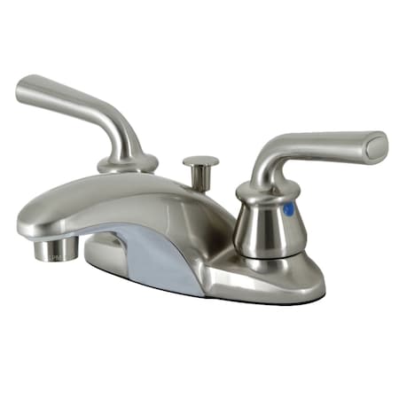 Kingston Brass 4" Centerset Bathroom Faucet with Pop-Up Drain, Brushed Nickel FB628RXL